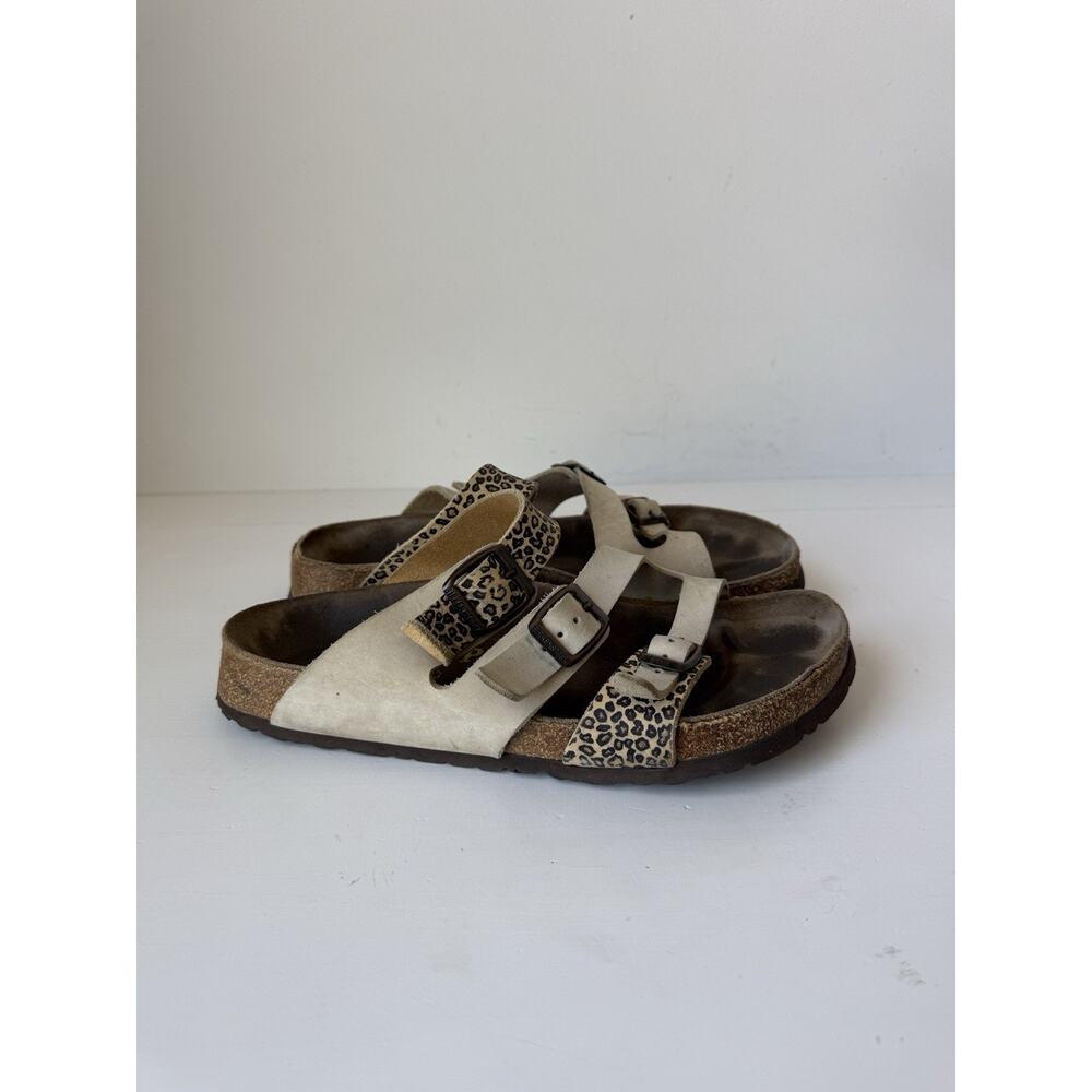 Birkenstock Shoes Womens Size 9 Papillio Tan Leopard Leather Sandals EU 40 - Picture 5 of 10
